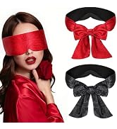 JroyJoy 2 Pack Satin Sleep Mask, Ultra Soft & Comfortable Blindfold for Women & Men, 100% Blackou...