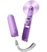 JISULIFE Handheld Travel Fan, Upgraded Mini Portable Fan with Up to 24 Working Hours for Long-ter...