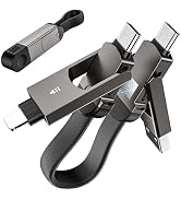 ZOOAUX PRO 6-in-1 Keychain USB C Charger Cable, 60W Fas Charging Portable Universal Charging Cord...