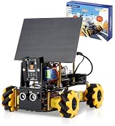 ACEBOTT ESP32 Smart Camera Solar Robot Car, 4WD Omnidirectional Movement Remote Control Car Compa...