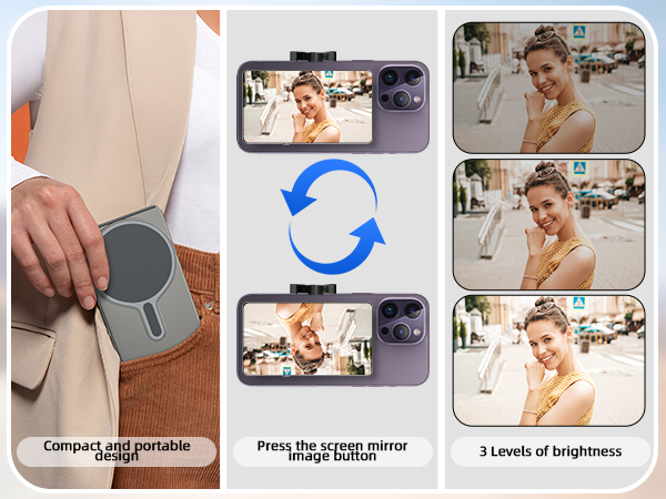 phone vlog selfie monitor screen