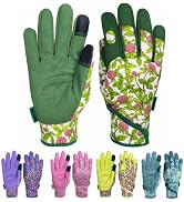 MSUPSAV Thorn Proof&Puncture Resistant Gardening Gloves with Grip,Garden Gloves for Women, Leathe...