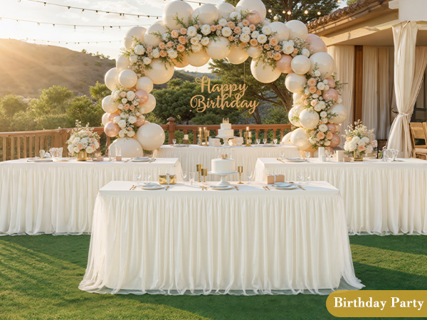 ivory table cloths for 6 foot rectangle tables