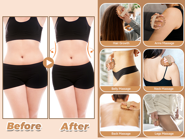 Wooden Massage Body Brush for Cellulite