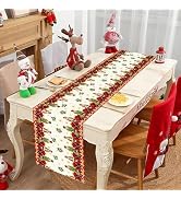 Christmas Table Runner, 13x72 Inch Merry Christmas Nutcracker Soldier Table Decorations Xmas Tabl...