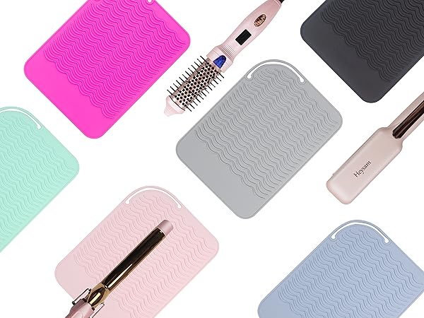 Heysam silicone heat-resistant mat is suitable for hair styling tools