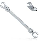 GOLD DEER Flex Head Flare Nut Wrench 13 * 14mm Flare Nut Wrench Set Metric Flare Tool Double Flex...