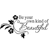 AUHOKY Be You Own Kind of Beautiful Wall Decal Sticker Quotes, Removable DIY Saying Wallpaper Hom...