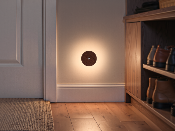 wood motion sensor light for entryway