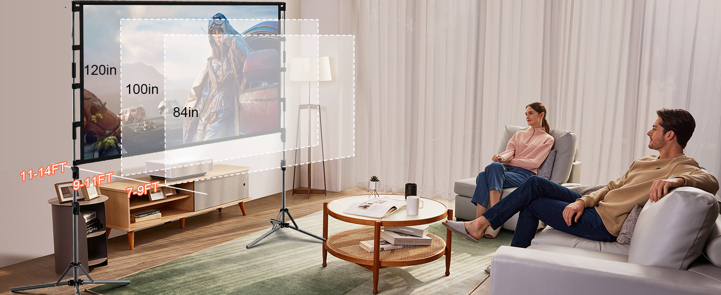 projector screen and stand