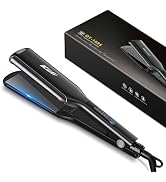 Bcway Professional Hair Straightener, 2.16'' Extra-Large Floating Titanium Flat Iron for Hair, 30...