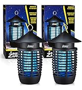 Livin’ Well Bug/Mosquito Zappers 2 Pk - 2 Electric UV Light Bulb with 1250 Sq. Feet Range, UV-A B...