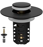 Anylock Upgraded Bathroom Sink Drain Strainer Hair Catcher Universal 3 in 1 Pop-up Sink Stopper, ...