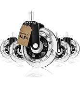 3" Office Chair Caster Wheels with 10mm Stem 1KEA ONLY, Heavy-Duty Rubber Chair Casters Replaceme...