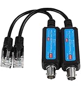 1 Pair Passive IP Network Coaxial Transmitter 10/100Mbps Coaxial Lines Extender Over Coax for IP ...