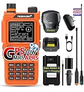 TIDRADIO TD-H9 GPS/APRS GMRS Radio Handheld with Bluetooth Microphone and Adapter,Spectrum Analys...