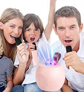 Mini Karaoke Machine with 2 Microphones