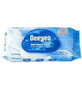 Deeyeo Unscented Baby Wipes for Sensitive Skin | Gentle Cleansing Wet Wipes for Adults | 99% EDI ...