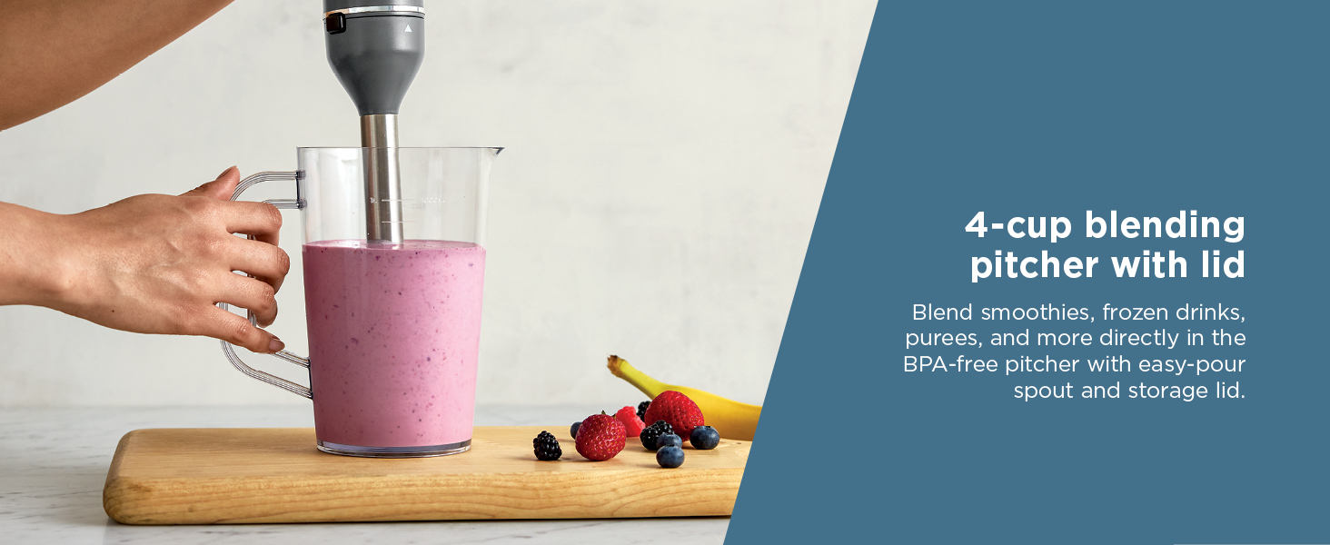 4-cup blending pitcher with lid
