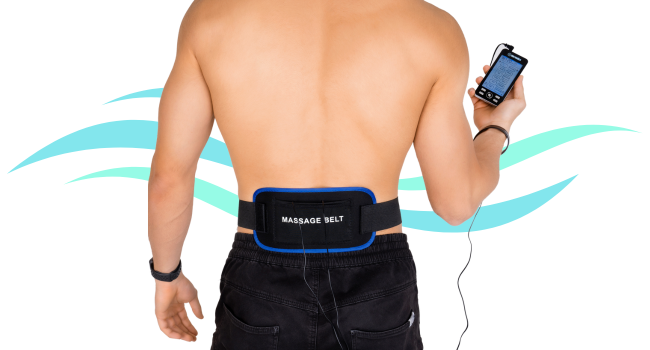 tens ems unit massager stimulator snap on belt