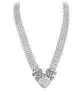UNY Short Necklace 48cm Popcorn chain Pave Rhinestone Classic Elegant Vintage Antique Jewelry