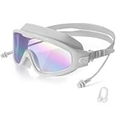 seasprint Swim Goggles, Wide View Clear View Swimming Goggles for Adult, Anti-Fog UV Protection N...