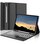 Galaxy Tab S9 FE 5G Case with Keyboard, Detachable Wireless Bluetooth Trackpad Keyboard | 7 Color...