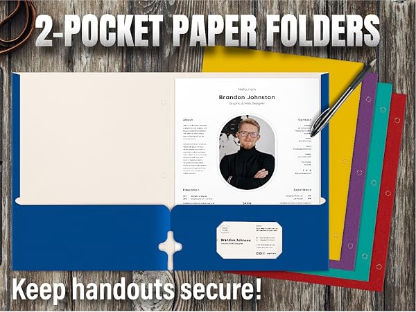 Two Pocket Portfolio Folders matte