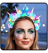 JEAIRTS Light Up Shell Headband Glow Conch Starfish Ocean Headpiece Led Pearl Mermaid Costume Hai...