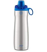 Pogo Vacuum Insulated Stainless Steel Water Bottle with Leak Proof Chug Lid and Silicone Carry Lo...