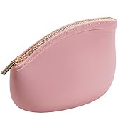 WHHJM Small Silicone Makeup Bag Premium Purse Bag Multifunctional Essential Bag Zipper Pouch Wate...