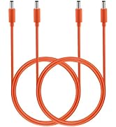 Tonton 2-Pack 16AWG DC to DC Cable - 1M 3.3FT, Pure Copper, Orange - 5.5mm x 2.1mm Male to Male P...