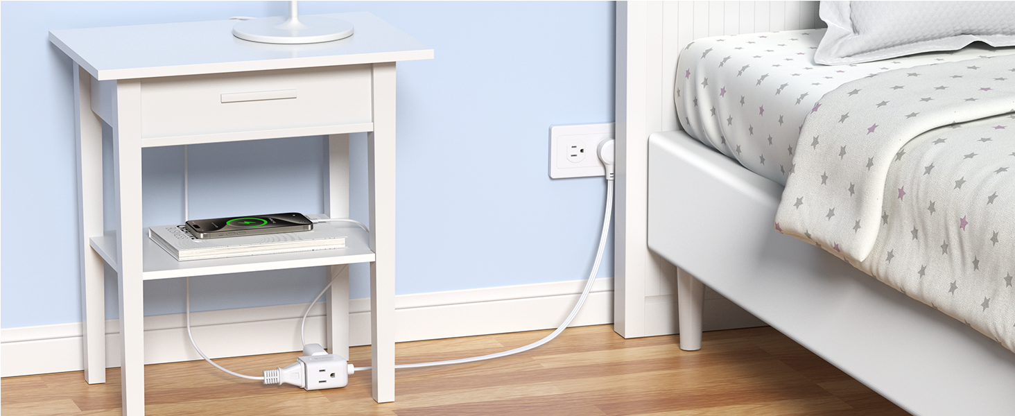 flat extension cord short