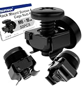 50PCS M6 x 16mm Rack Mount Screws and Cage Nuts with Washers | For server racks, network cabinets...