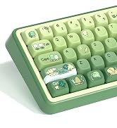 Green Frog Keycap Set, PBT Custom Keycaps 60% 75% 100%,dye Sublimation Keyboard Key caps,MOA Profile