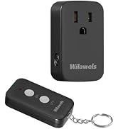 Remote Control Outlet Plug Wireless On Off Power Switch, Black Remote Light Switch Wireless for L...