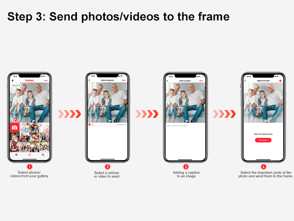 frameo white wifi digital picture frame 10.1 inch smart electronic load from phone for photos