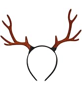 Kichvoe Antler Headband: Large Reindeer Headband Christmas Reindeer Headband Ears Headband Hallow...