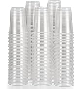BZOM Clear Plastic Party Cups - 100 Pack, 8 Oz Each