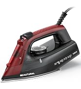 BEAUTURAL Steam Iron for Clothes, Ceramic-Coated Soleplate with Burst Steam, 3-Way Auto Shutoff, ...