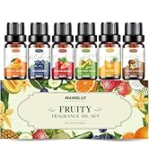 Fruity Essential Oils Set - Fruity Scents Fragrance Oil Aromatherapy Essential Oils Kit for Diffu...