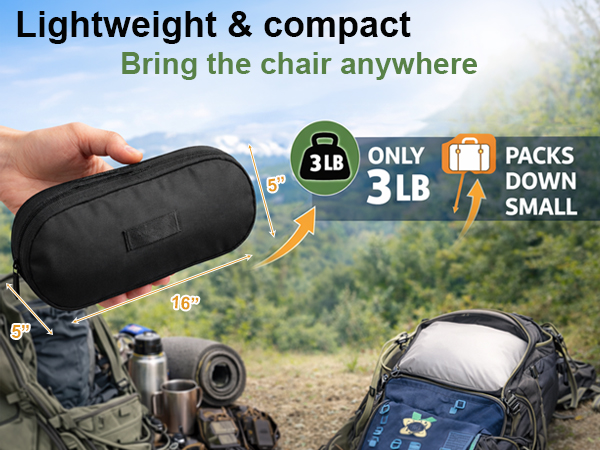camp chair portable compact travel folding outdoor lightweight hiking festival sports backpacking