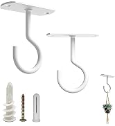 NACETURE Ceiling Hooks Heavy Duty 2 Pack - Plant Hooks for Ceiling Hanging Hook for Hanging Baske...
