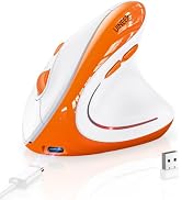 Uineer Ergonomic Mouse, Wireless Bluetooth Rechargeable Vertical Mouse, 7 Color LED, 4 DPI Adjust...