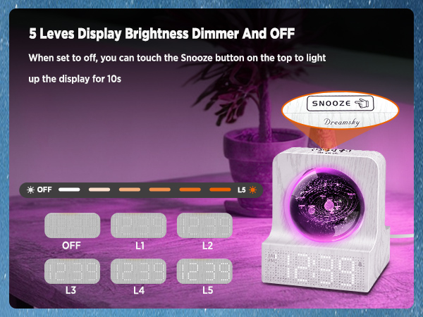 alarm clock with night light