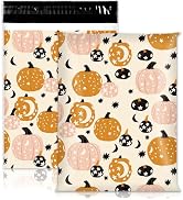 JarThenaAMCS 100Pcs Fall Poly Mailers 14.5 x 19 Inch Orange Pink Pumpkin Packaging Bags Large Sel...