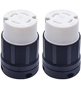 Muelnmey Locking Female Connector NEMA L14-30C 2PCS for Generators, Electrical Connector with Ext...