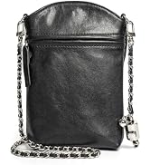 DORIS&JACKY Small Leather Crossbody Purse for Women Vintage Designer Cell Phone Shoulder Bag With...