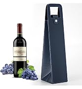 RYDDOY Wine Gift Bag, Reusable Leather Wine Tote Carrier, Single Bottle Champagne Beer Gift Bags ...