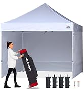 ABCCANOPY Easy Pop Up Canopy Tent with Sidewalls 10x10 Commercial -Series, White